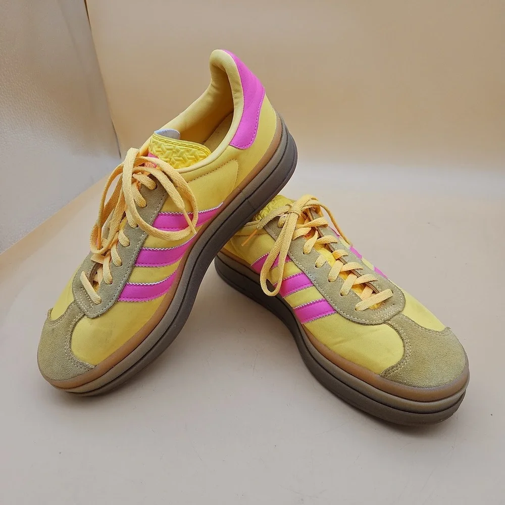 Adidas Gazelle Bold Shoes Womens Size 10 Yellow Pink Platform Sneakers IG4387 - Picture 6 of 10